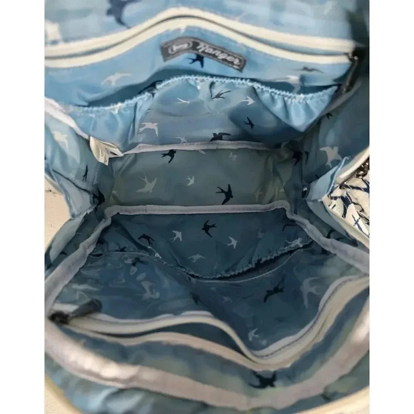 Lug Ranger Crossbody Shoulder Bag White Blue Ikat Print Travel Packable - Picture 10 of 14